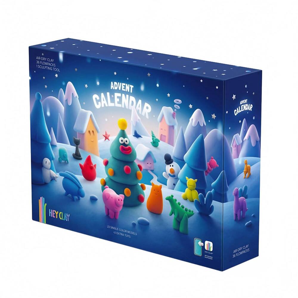 NEW FAT BRAIN TOYS kid's hey clay advent calendar in multicolor
